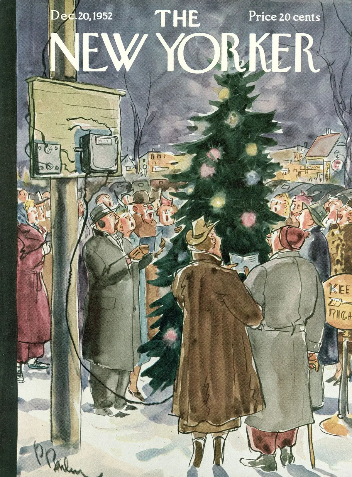 Обложка The New Yorker, 20 декабря 1952, художник Перри Барлоу