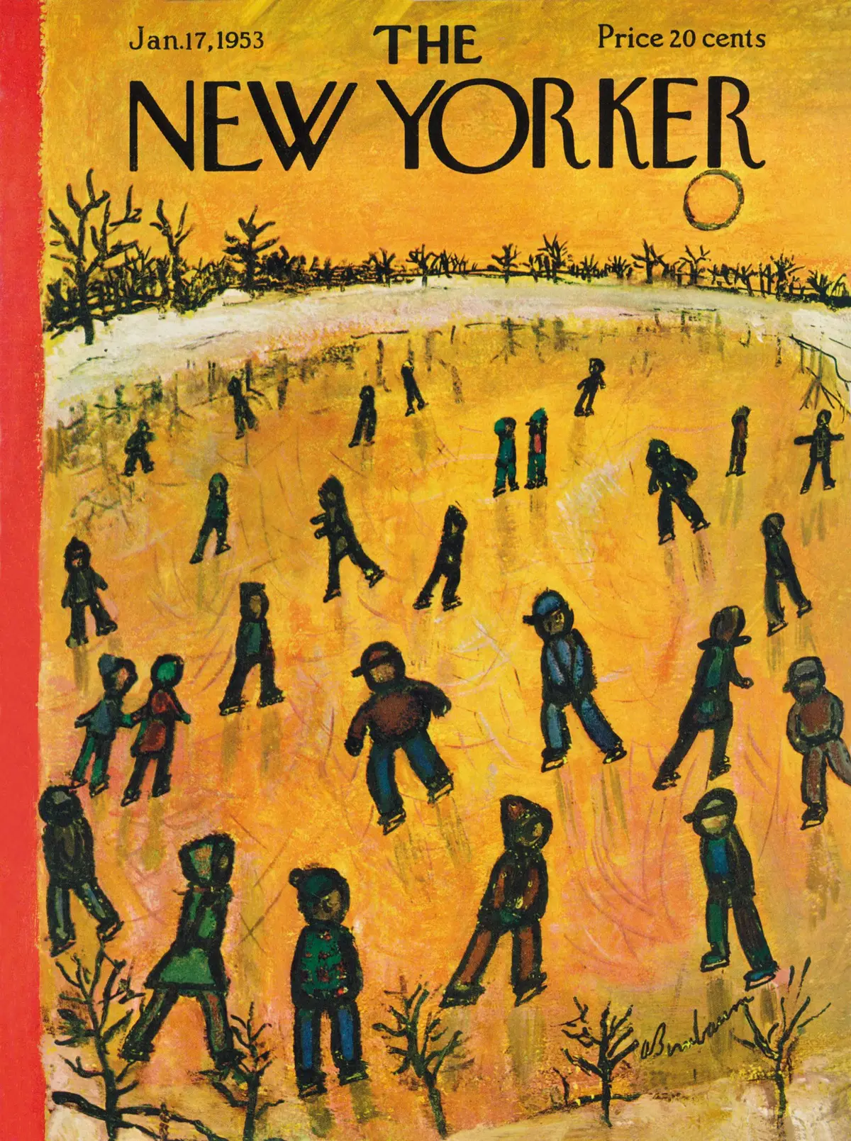 Обложка The New Yorker, 17 января 1953, художник Эйб Бирнбаум