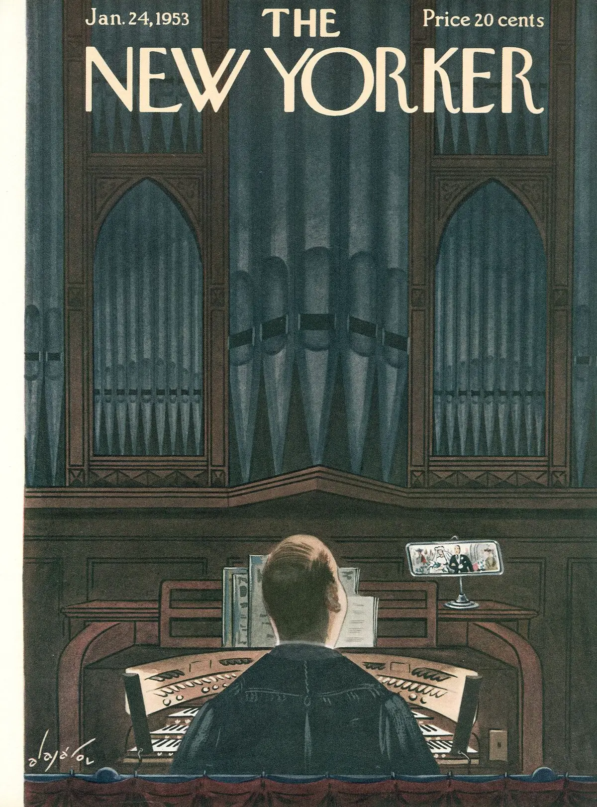 Обложка The New Yorker, 24 января 1953, художник Константин Алажалов