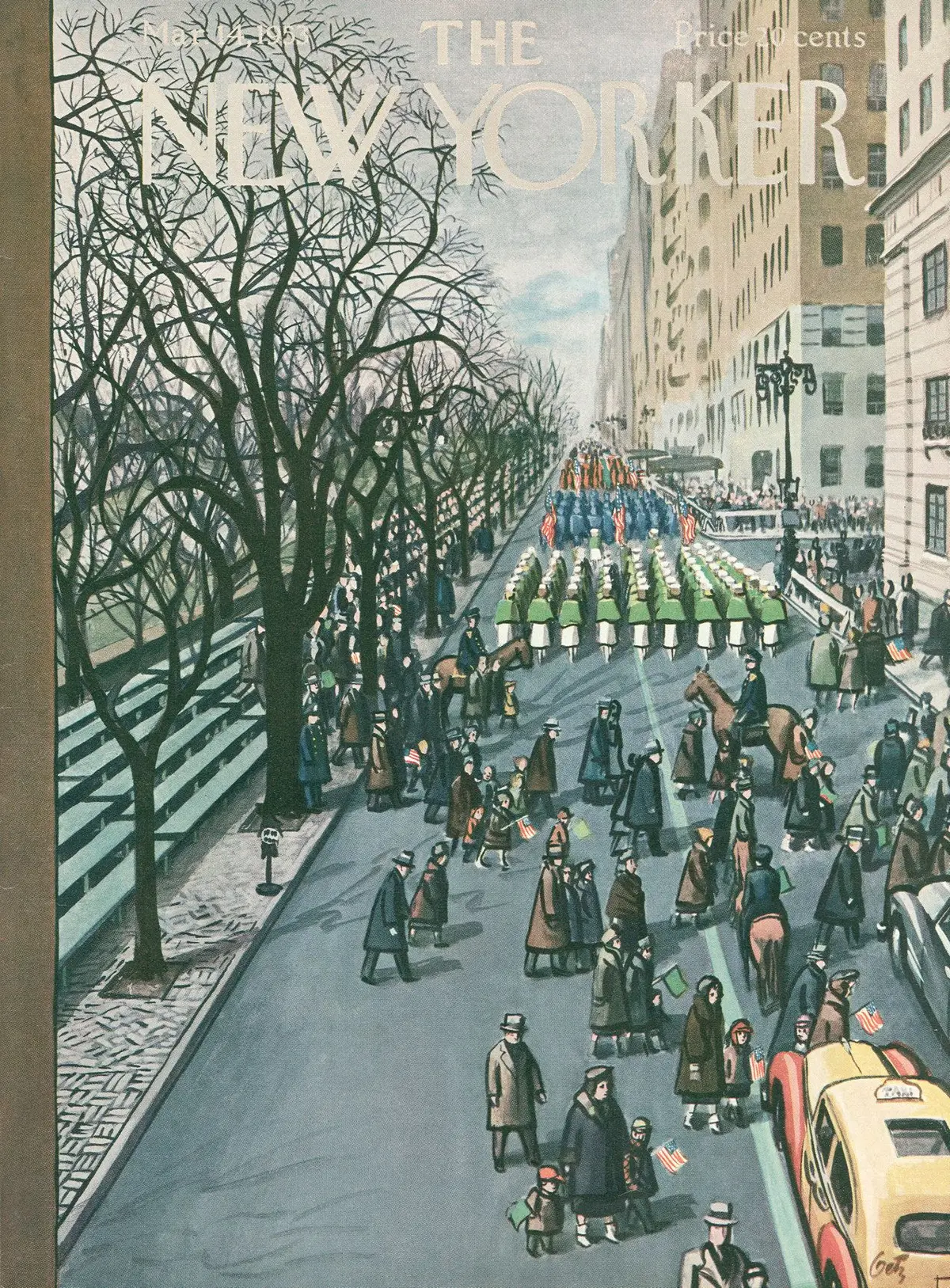 Обложка The New Yorker, 14 марта 1953, художник Артур Гетц