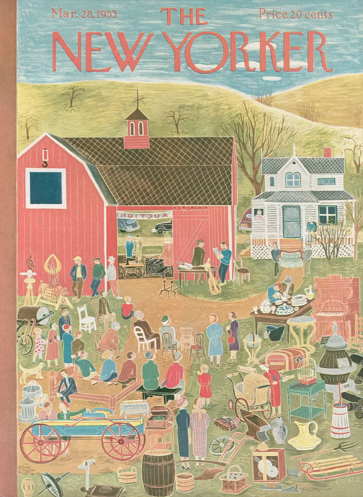 Обложка The New Yorker, 28 марта 1953, художник Илонка Карас
