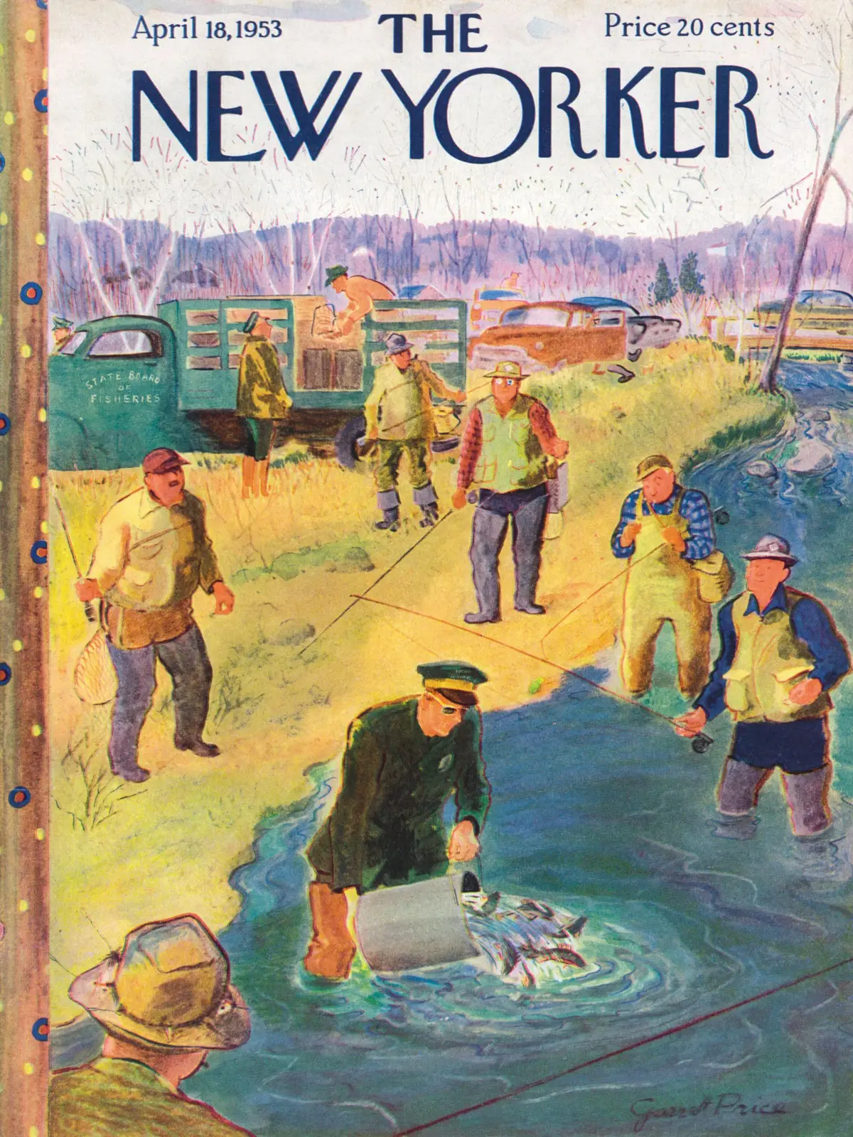 Обложка The New Yorker, 18 апреля 1953, художник Гарретт Прайс