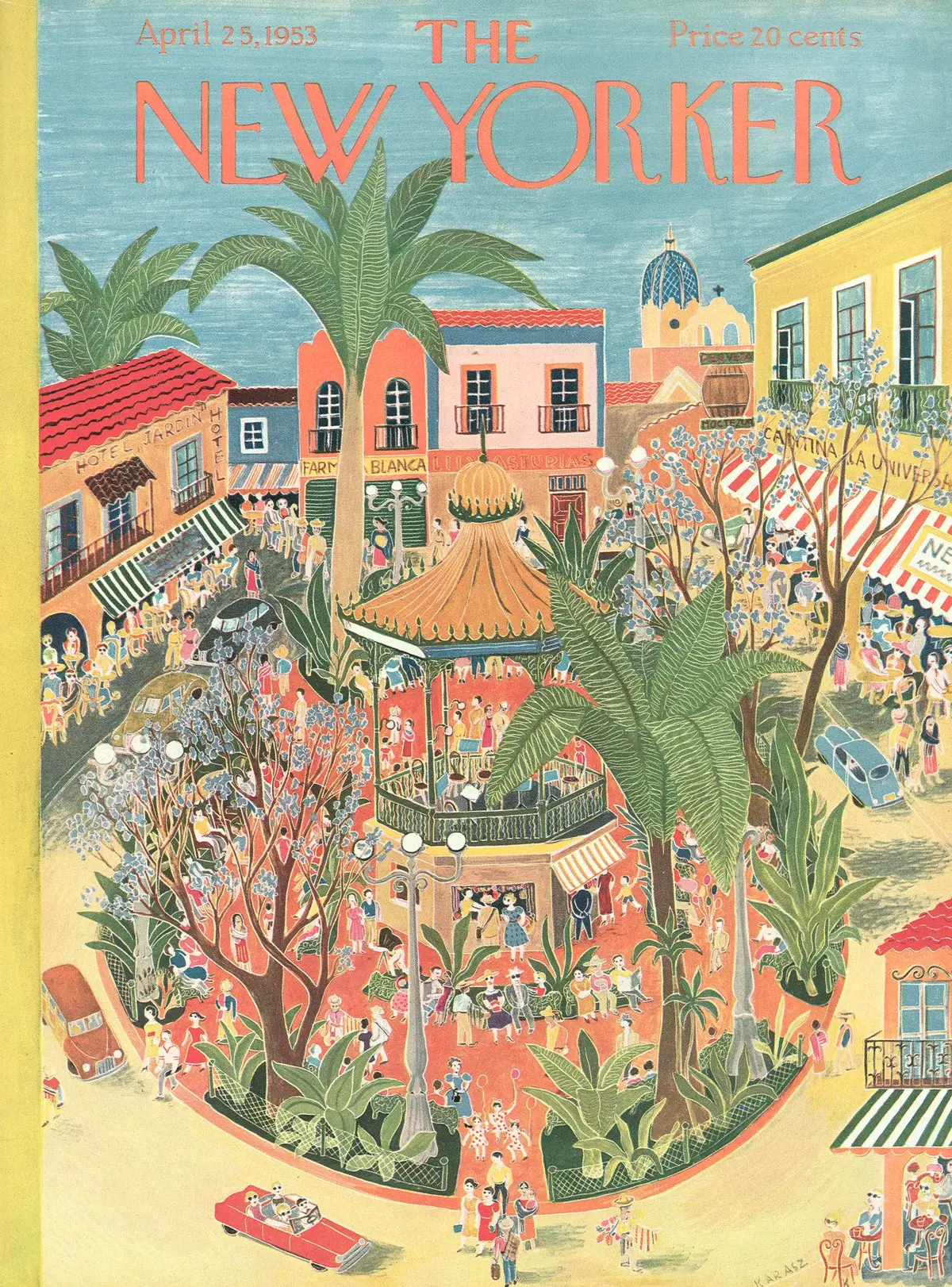 Обложка The New Yorker, 25 апреля 1953, художник Илонка Карас