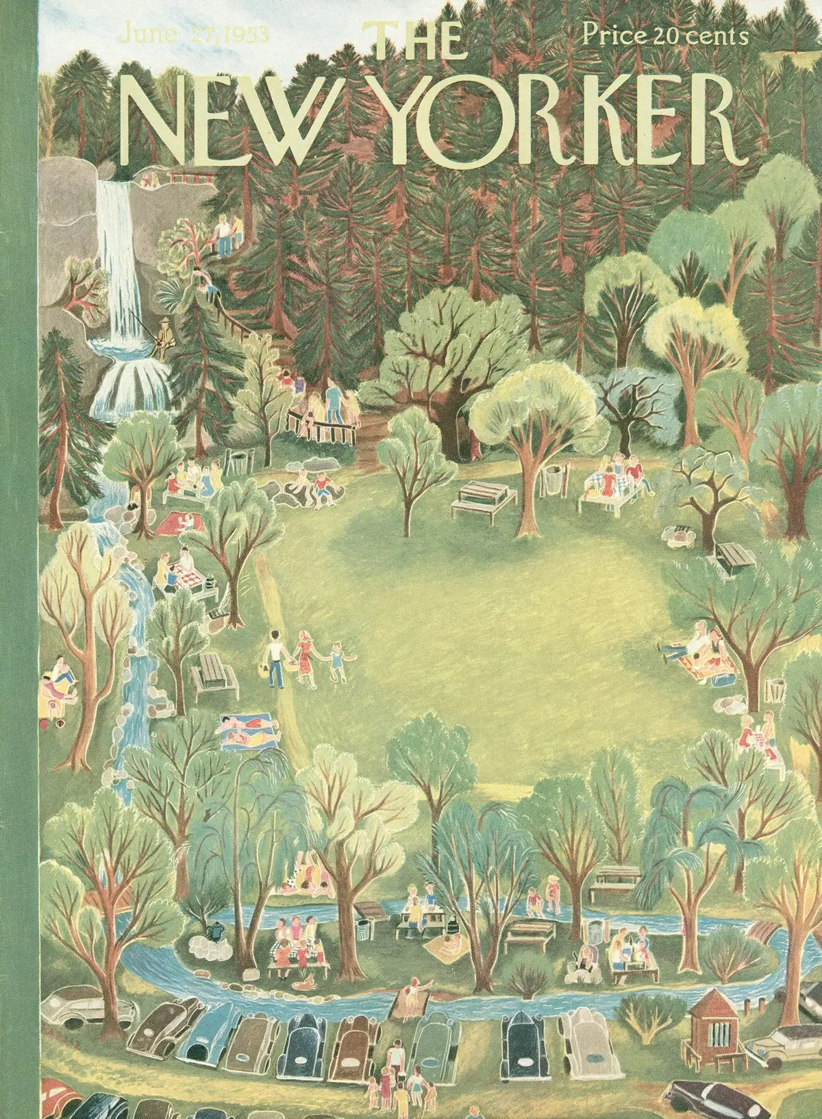Обложка The New Yorker, 27 июня 1953, художник Илонка Карас
