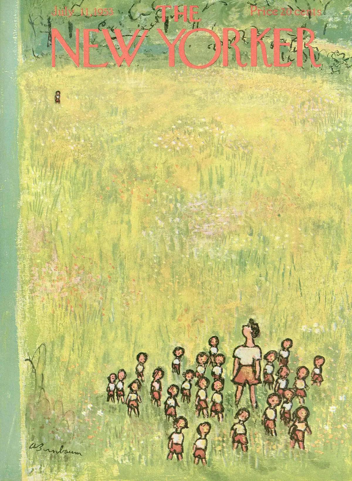 Обложка The New Yorker, 11 июля 1953, художник Эйб Бирнбаум