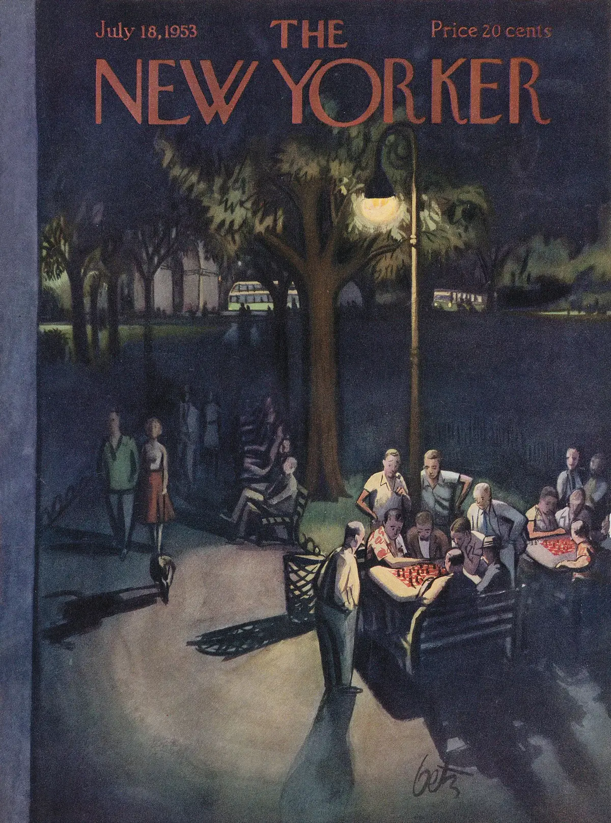 Обложка The New Yorker, 18 июля 1953, художник Артур Гетц