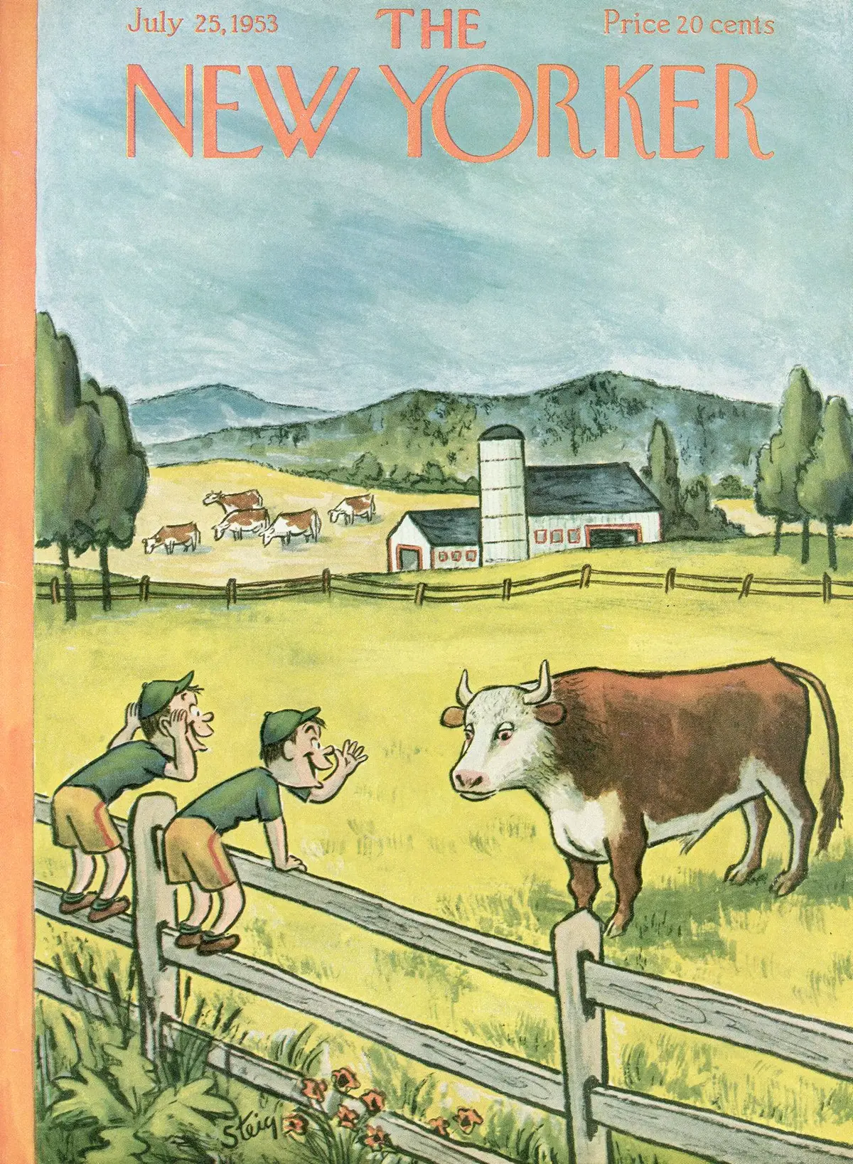 Обложка The New Yorker, 25 июля 1953, художник Уильям Стейг