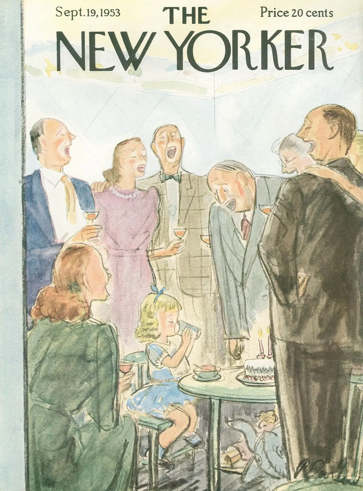 Обложка The New Yorker, 19 сентября 1953, художник Перри Барлоу