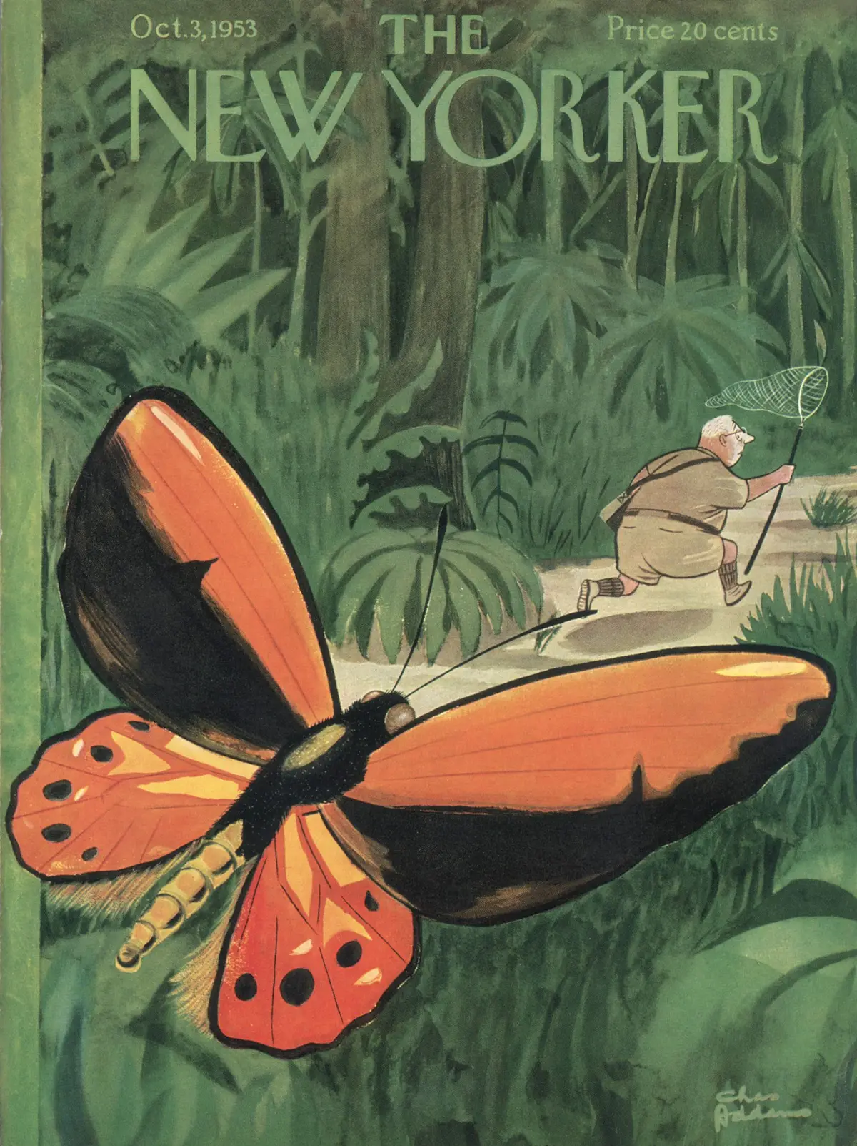 Обложка The New Yorker, 3 октября 1953, художник Чарльз Аддамс