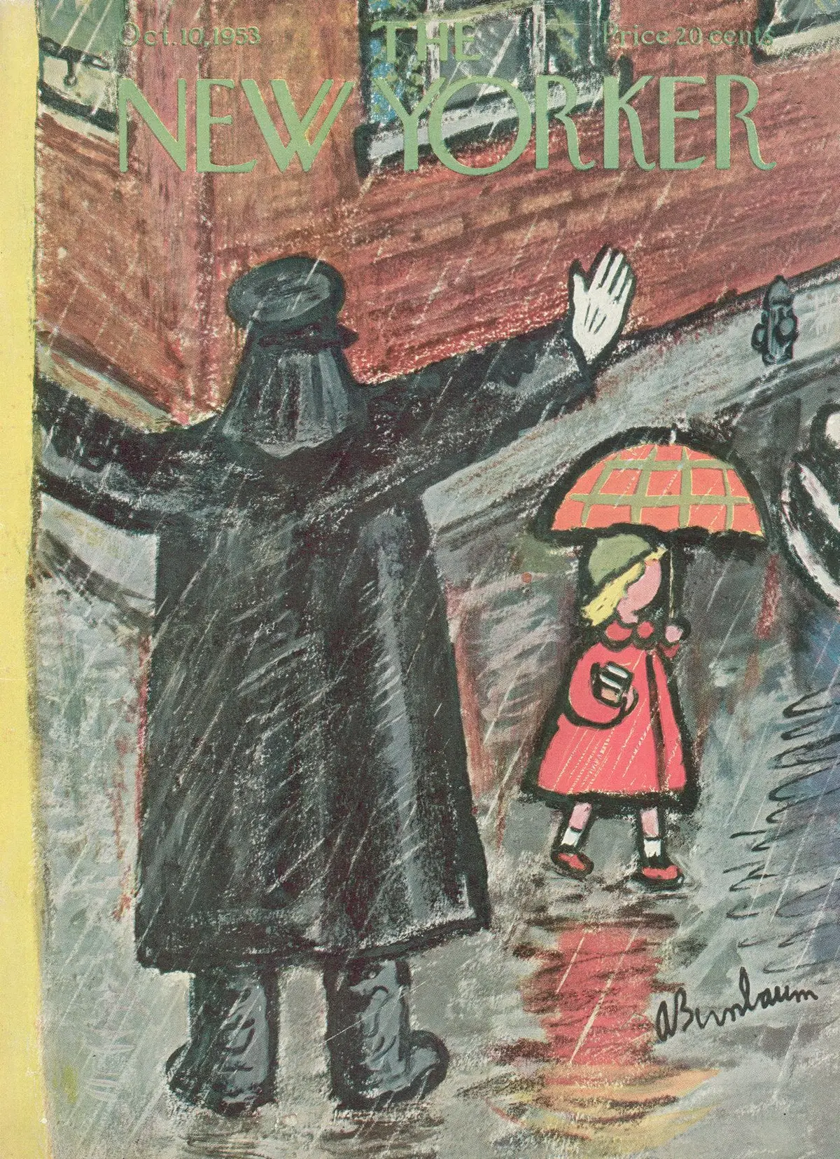 Обложка The New Yorker, 10 октября 1953, художник Эйб Бирнбаум