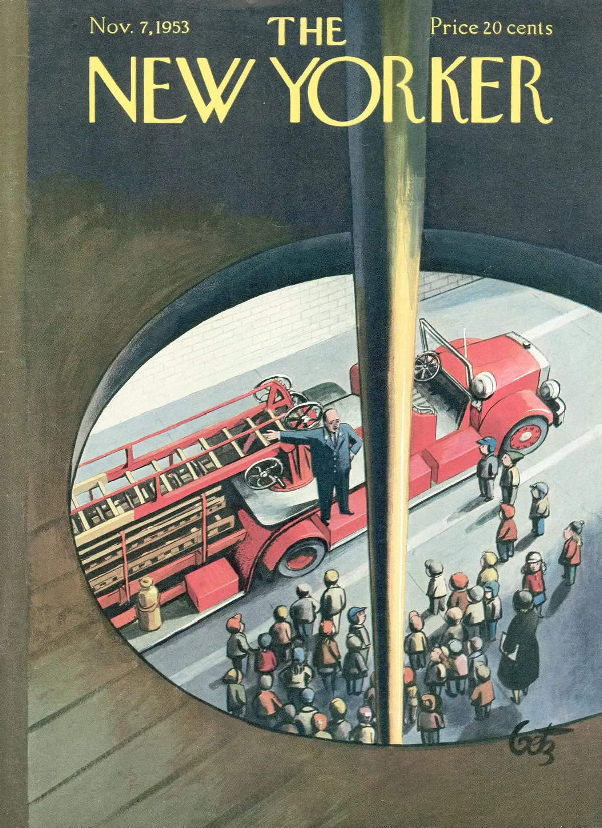 Обложка The New Yorker, 7 ноября 1953, художник Артур Гетц
