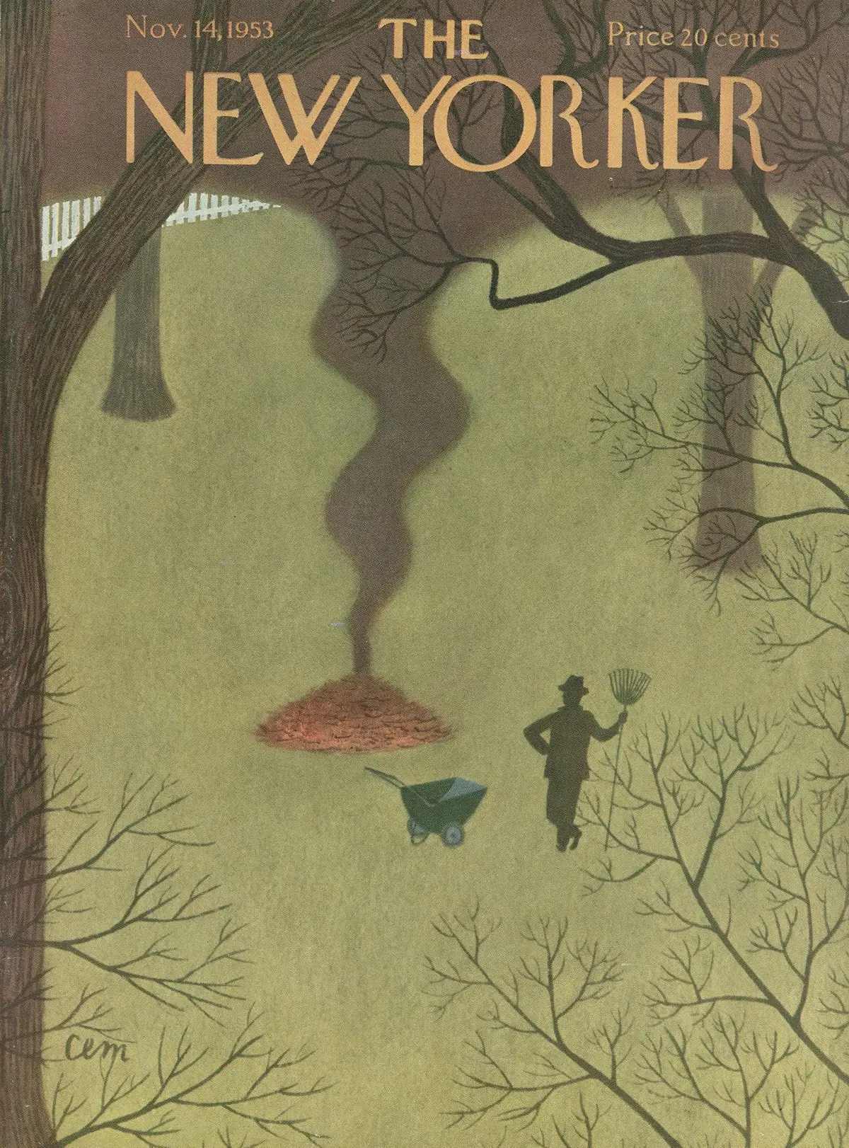Обложка The New Yorker, 14 ноября 1953, художник Чарльз Мартин