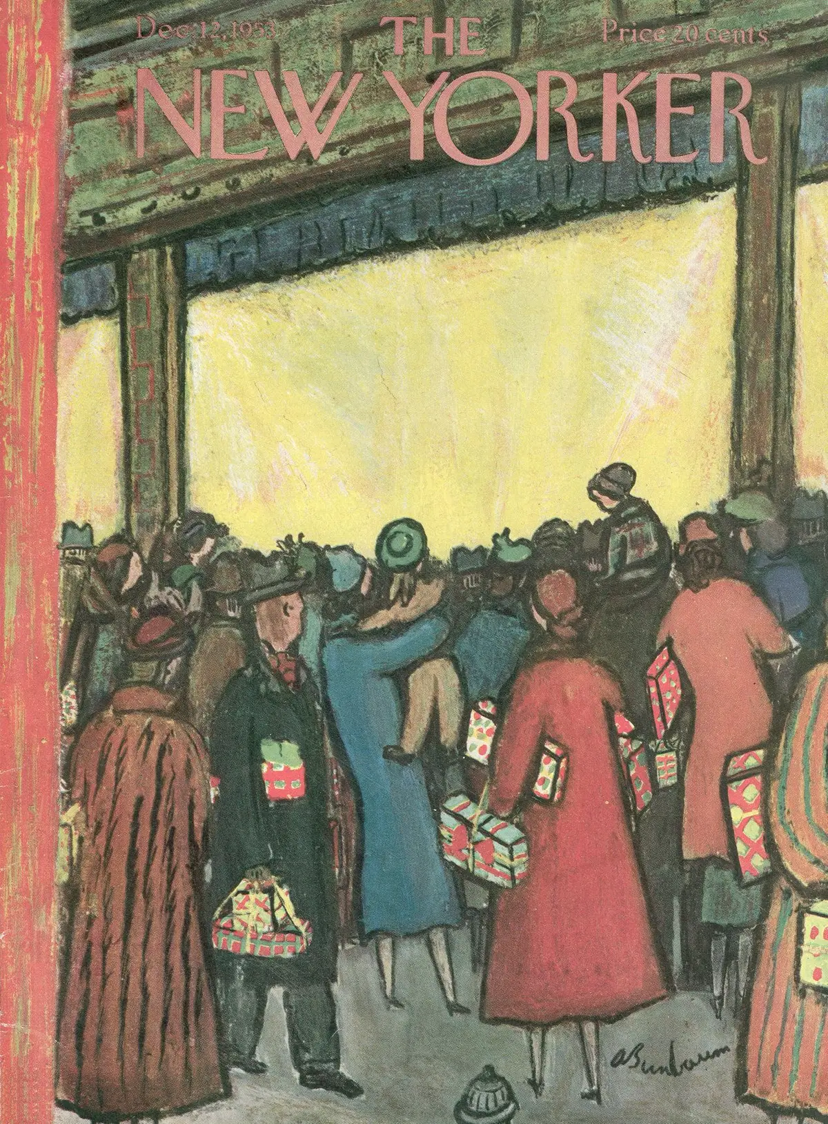 Обложка The New Yorker, 12 декабря 1953, художник Эйб Бирнбаум