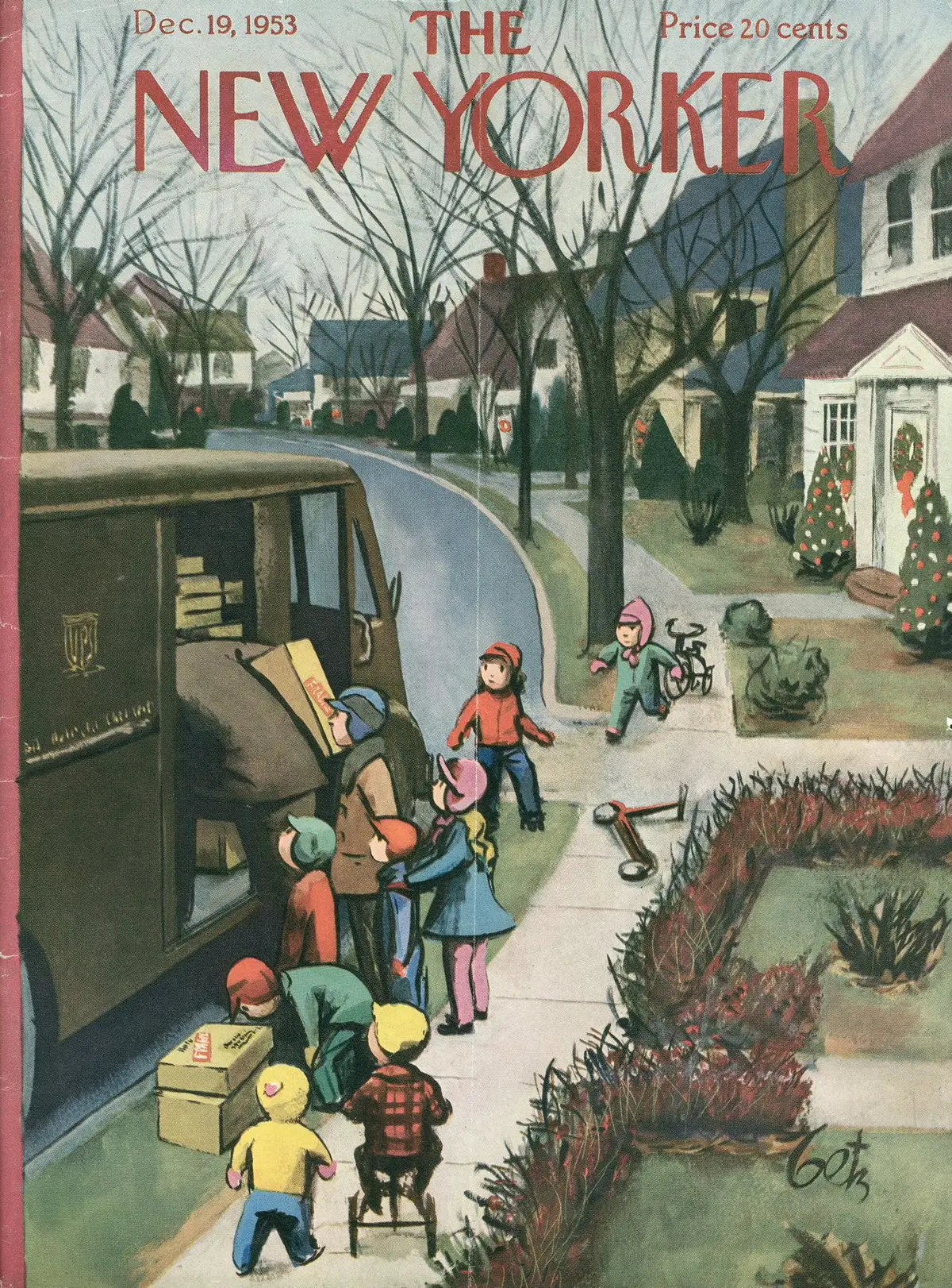 Обложка The New Yorker, 19 декабря 1953, художник Артур Гетц