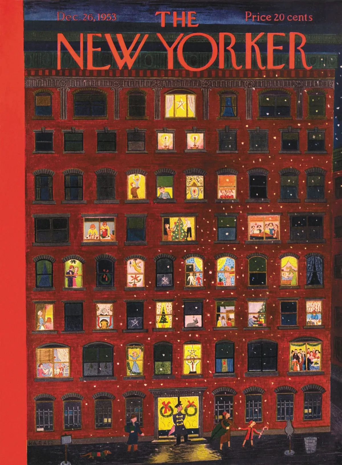 Обложка The New Yorker, 26 декабря 1953, художник Илонка Карас