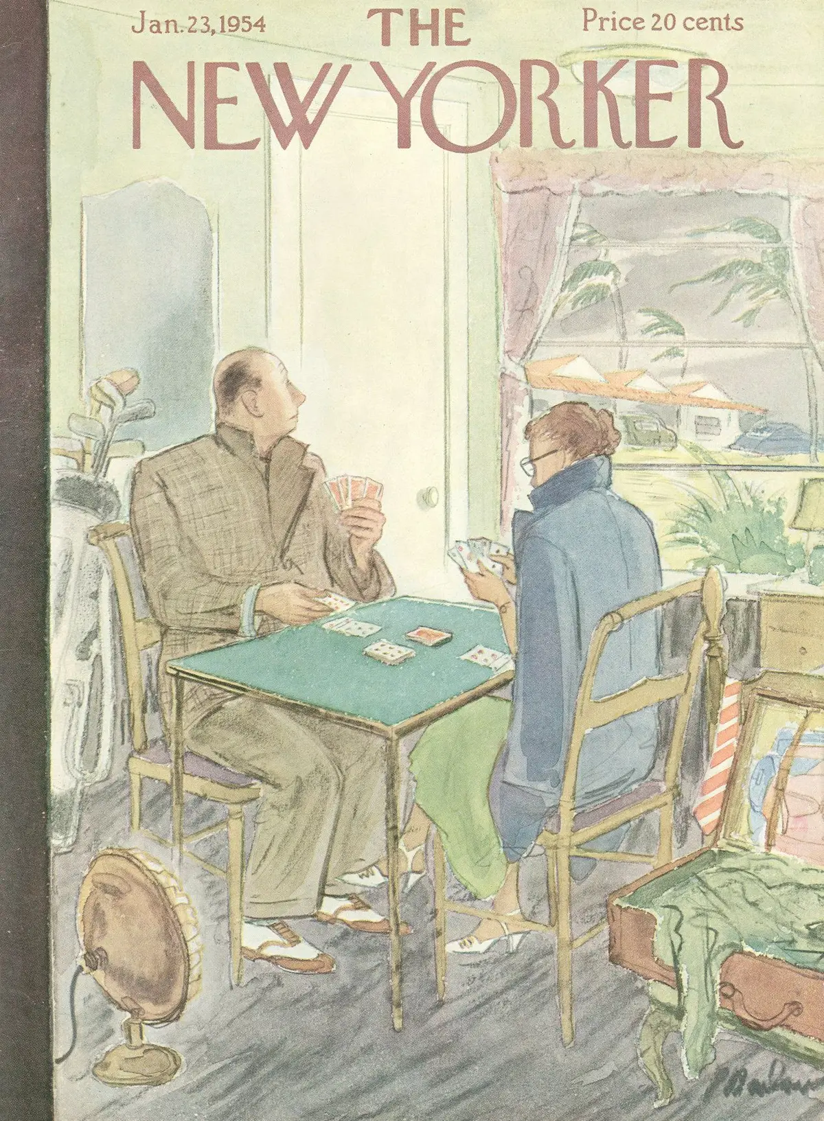 Обложка The New Yorker, 23 января 1954, художник Перри Барлоу