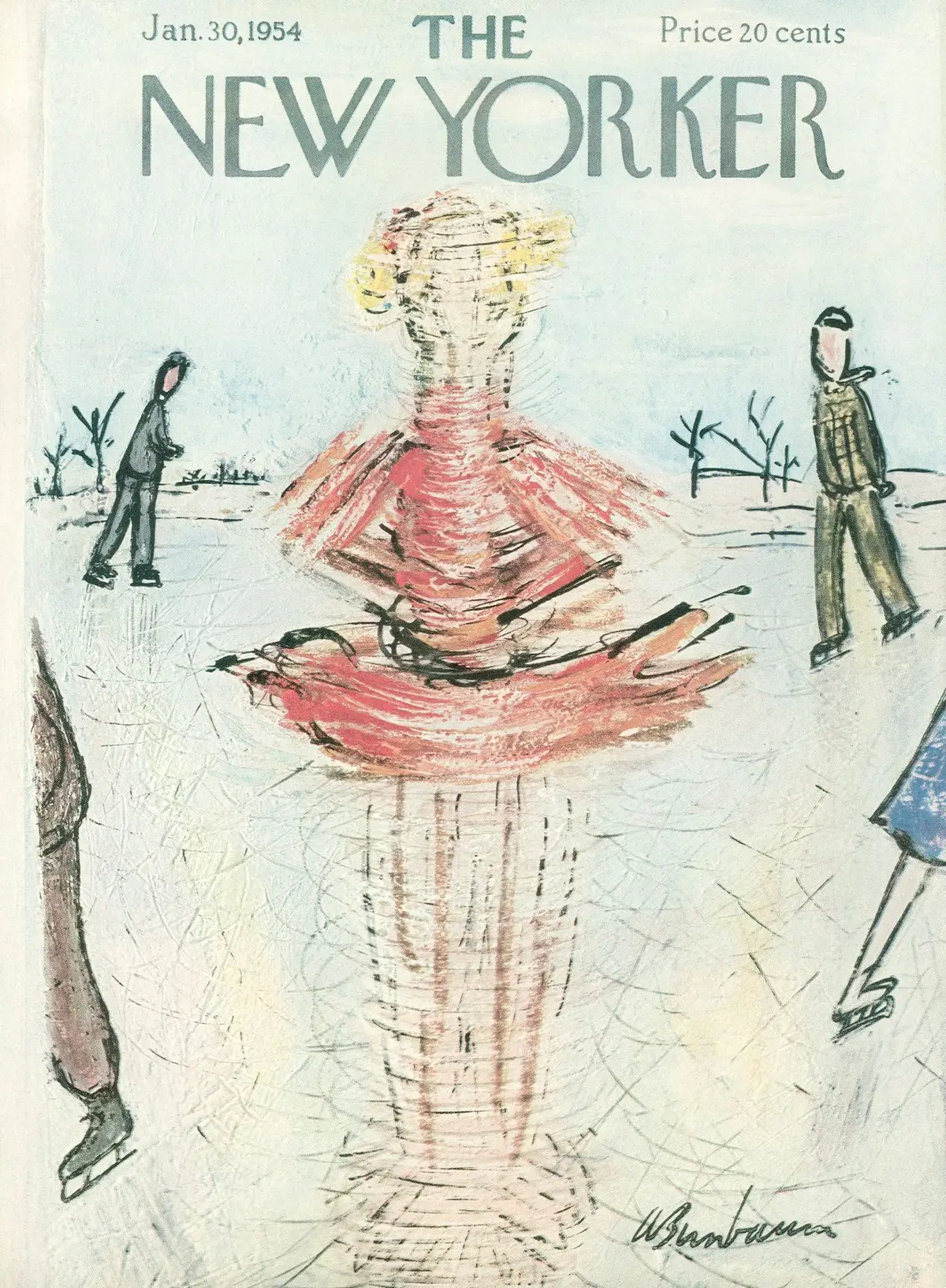 Обложка The New Yorker, 30 января 1954, художник Эйб Бирнбаум