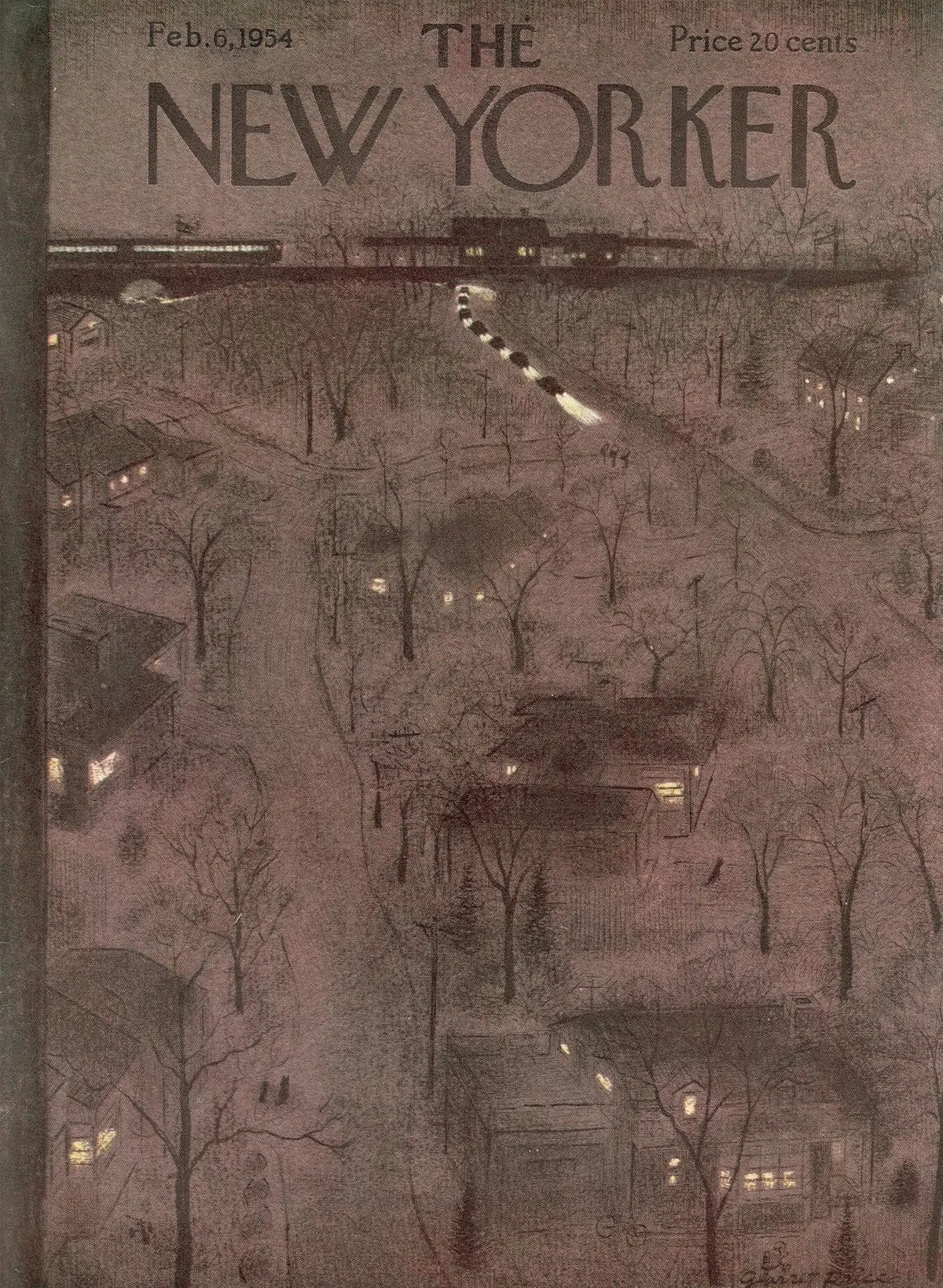 Обложка The New Yorker, 6 февраля 1954, художник Гарретт Прайс