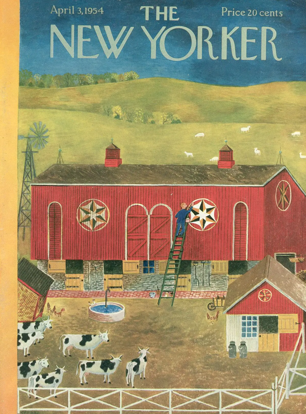 Обложка The New Yorker, 3 апреля 1954, художник Илонка Карас