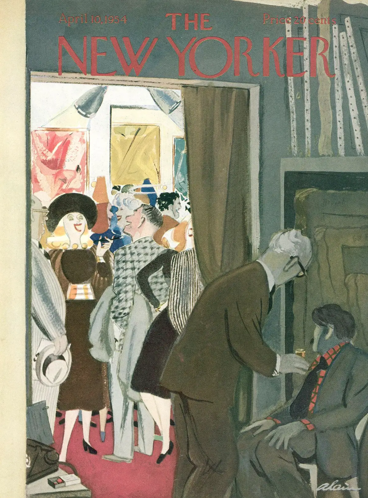 Обложка The New Yorker, 10 апреля 1954, художник Даниэль Брюстлейн