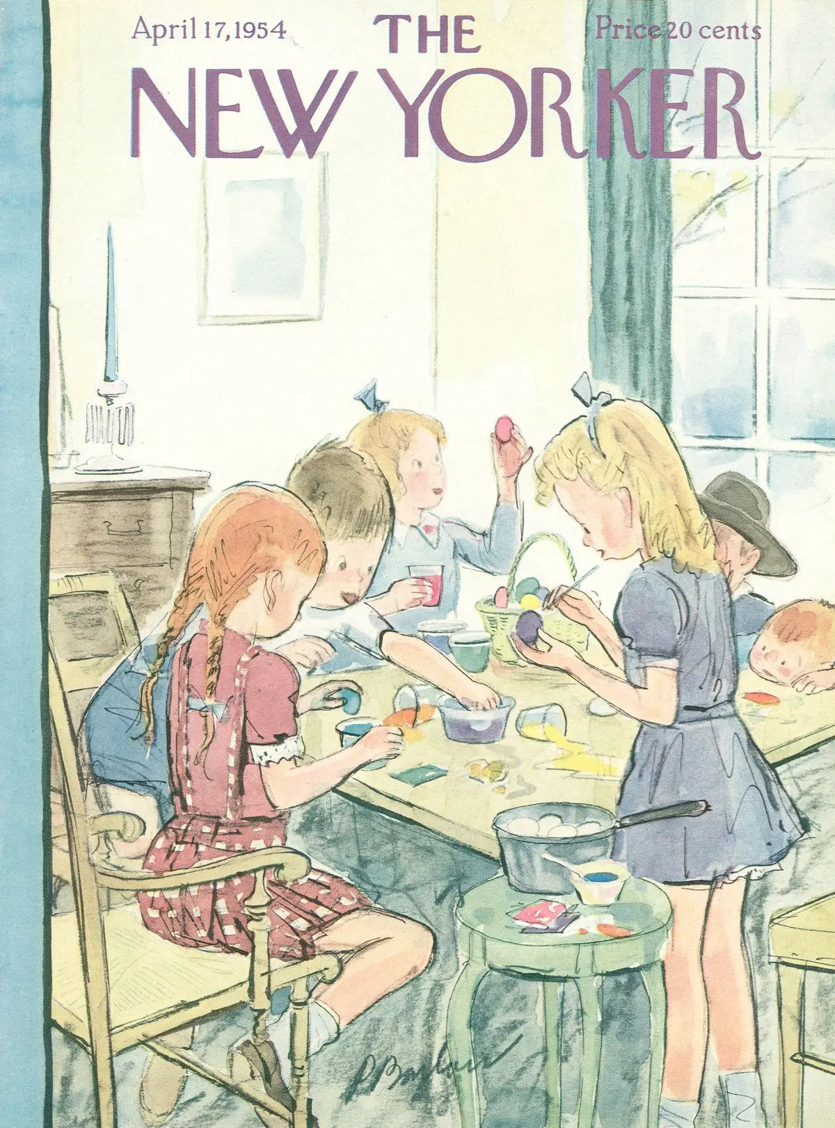 Обложка The New Yorker, 17 апреля 1954, художник Перри Барлоу