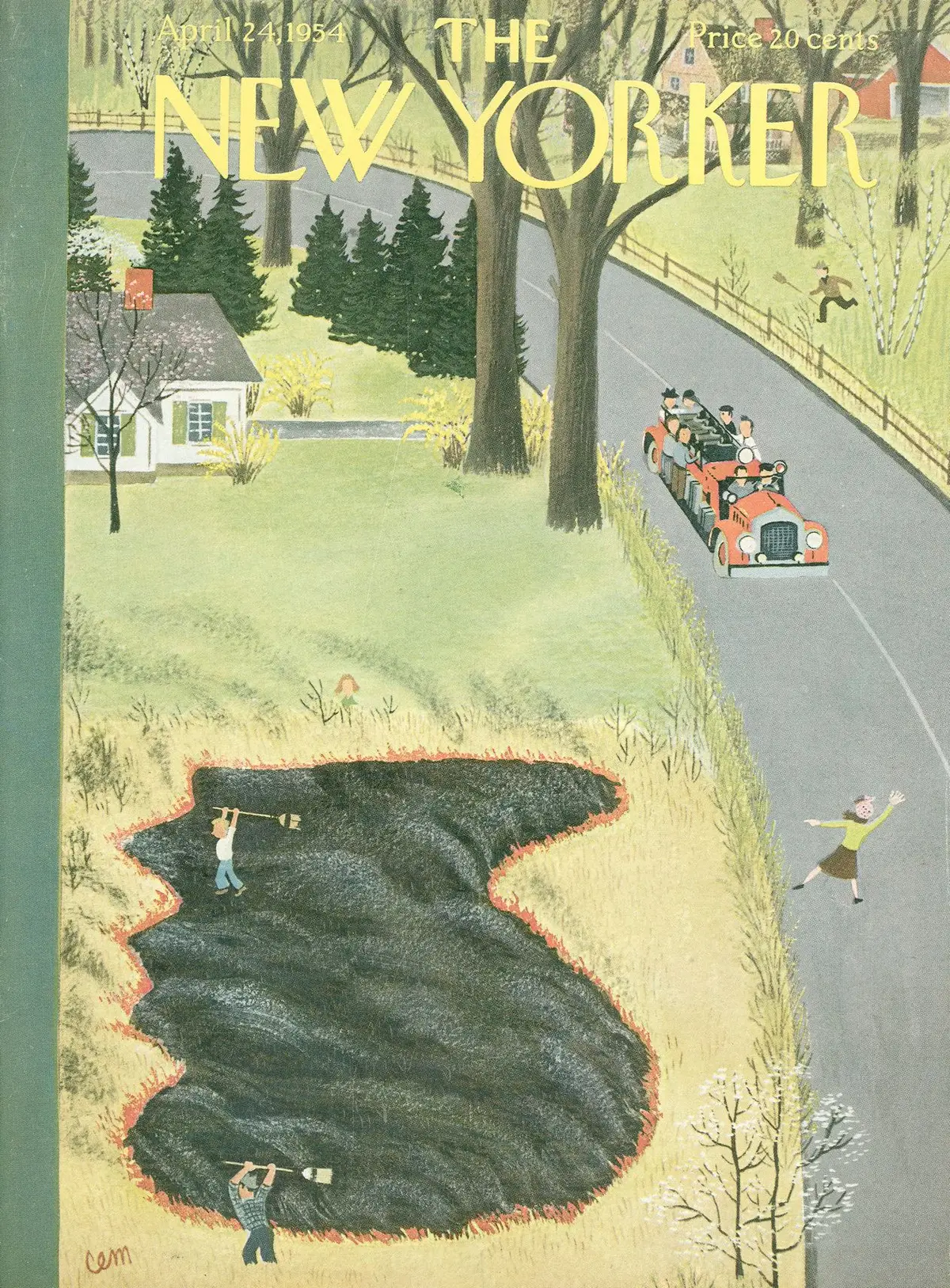 Обложка The New Yorker, 24 апреля 1954, художник Чарльз Мартин