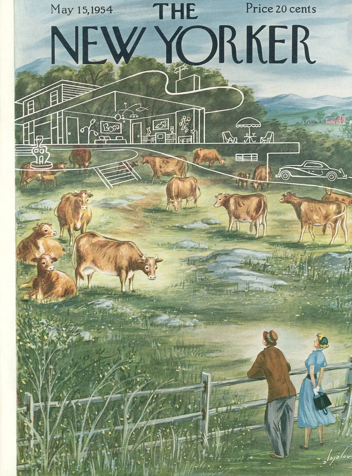 Обложка The New Yorker, 15 мая 1954, художник Константин Алажалов
