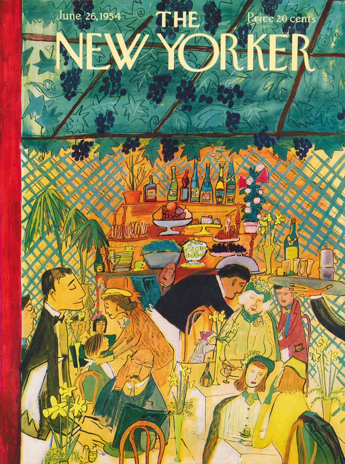 Обложка The New Yorker, 26 июня 1954, художник Людвиг Бемельманс
