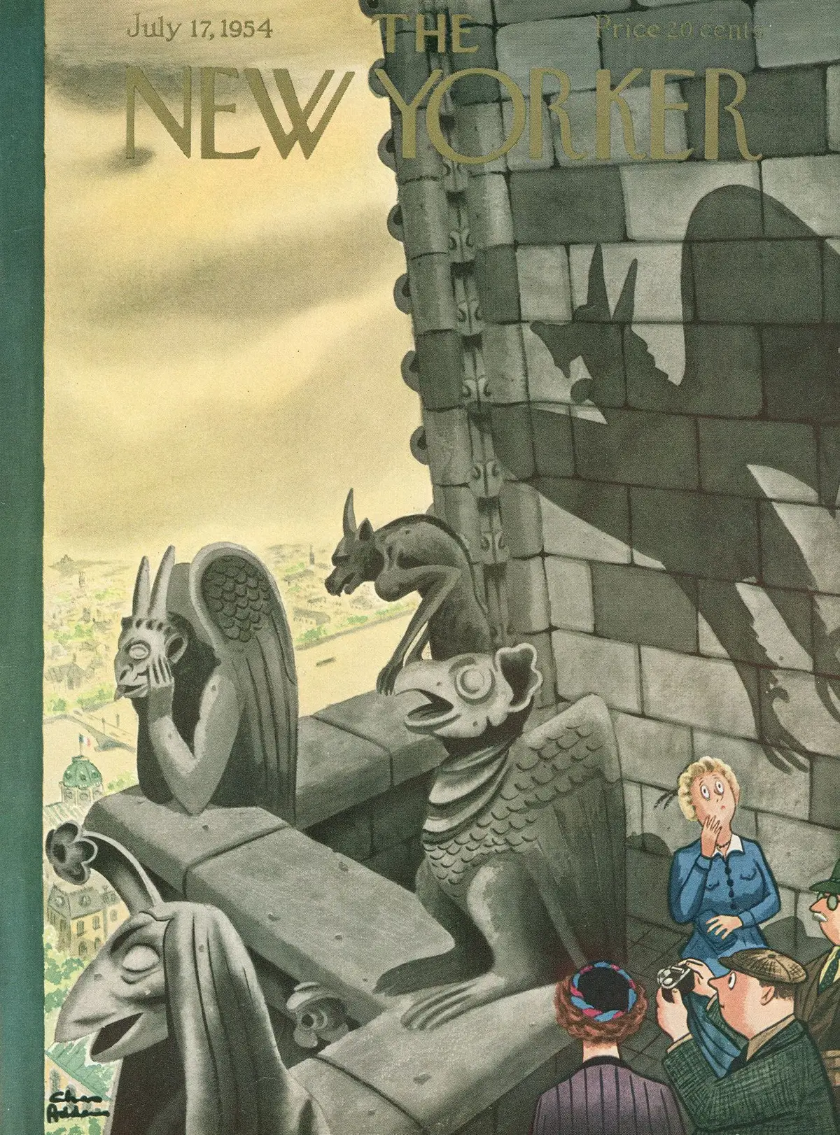 Обложка The New Yorker, 17 июля 1954, художник Чарльз Аддамс