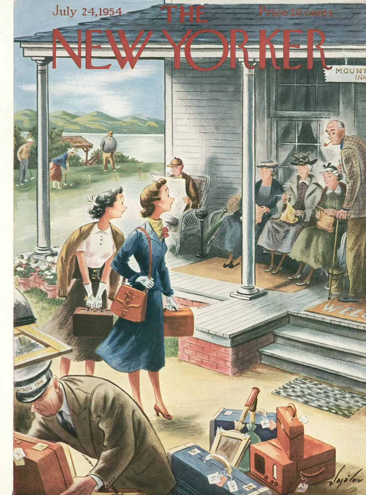 Обложка The New Yorker, 24 июля 1954, художник Константин Алажалов