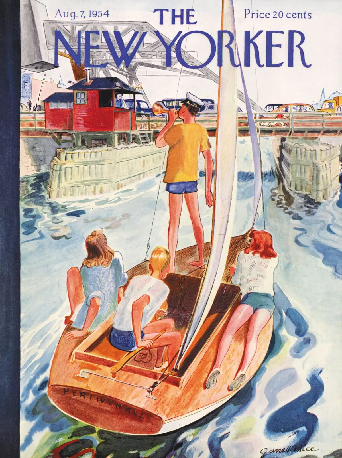 Обложка The New Yorker, 7 августа 1954, художник Гарретт Прайс