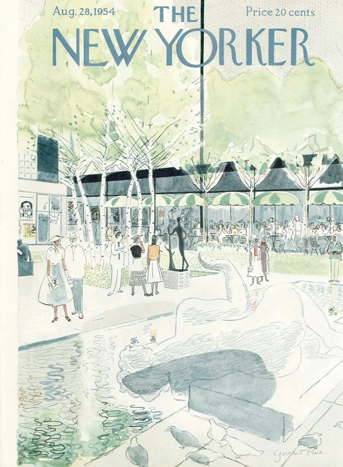 Обложка The New Yorker, 28 августа 1954, художник Гарретт Прайс