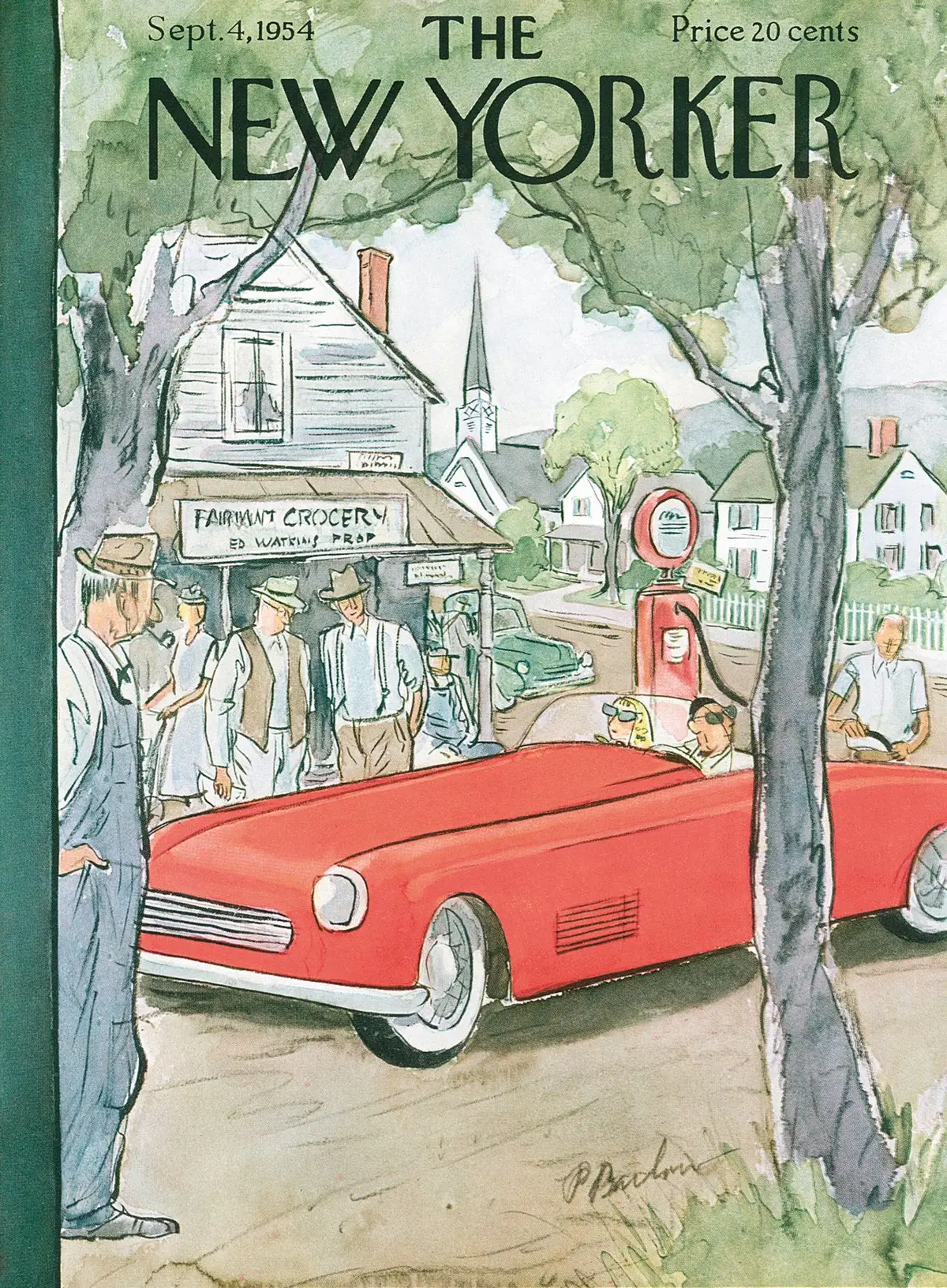 Обложка The New Yorker, 4 сентября 1954, художник Перри Барлоу