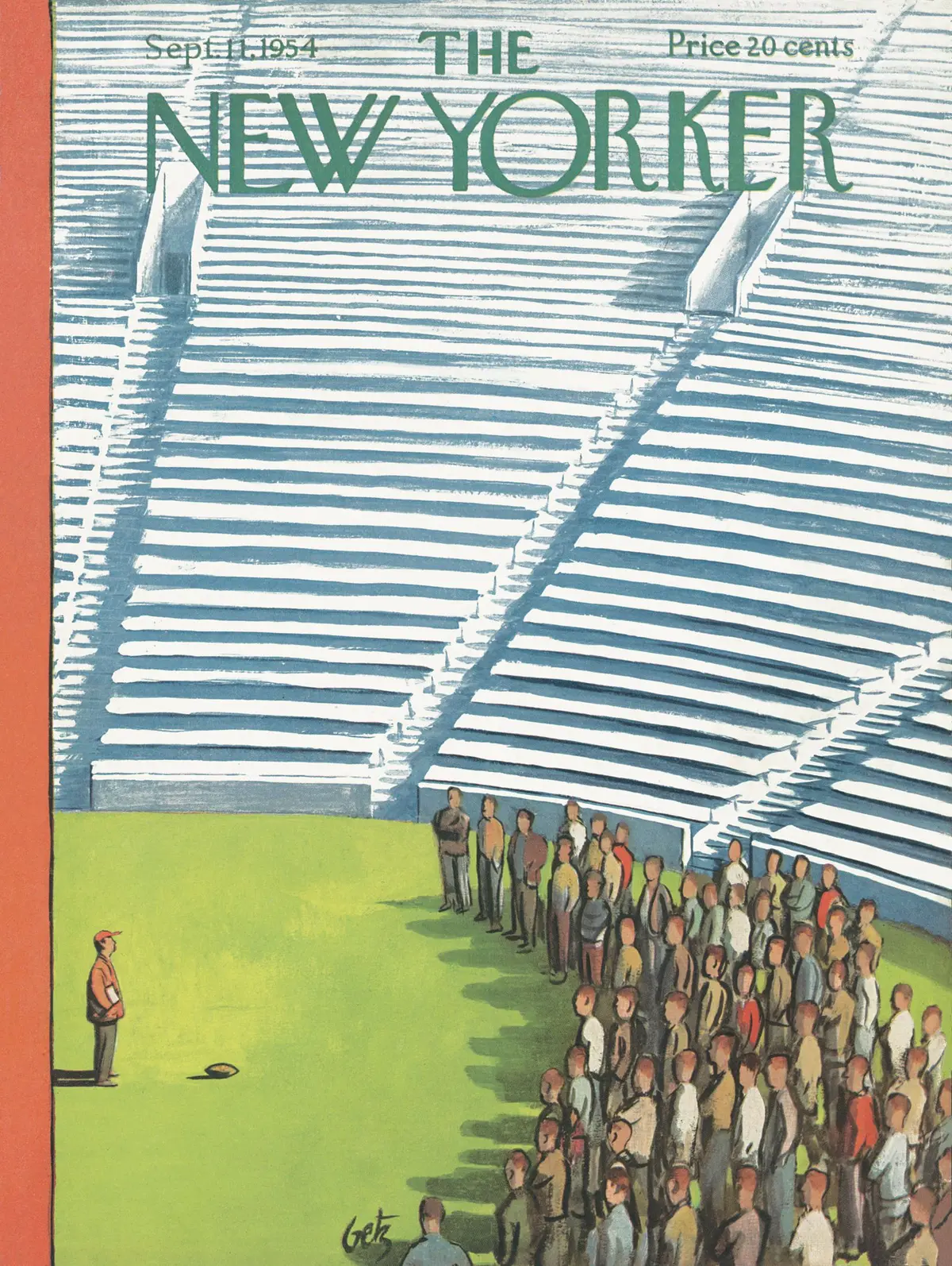 Обложка The New Yorker, 11 сентября 1954, художник Артур Гетц