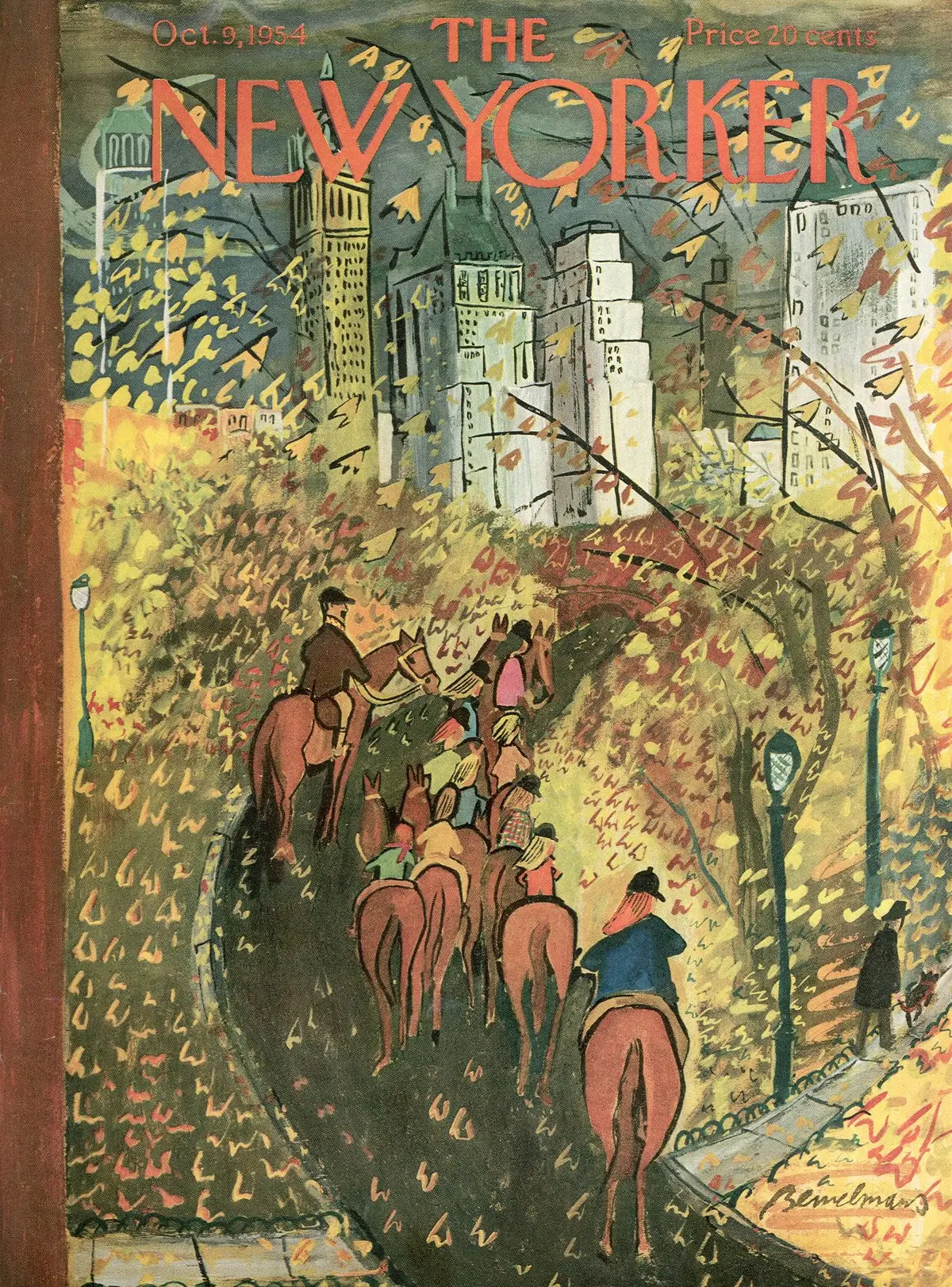 Обложка The New Yorker, 9 октября 1954, художник Людвиг Бемельманс