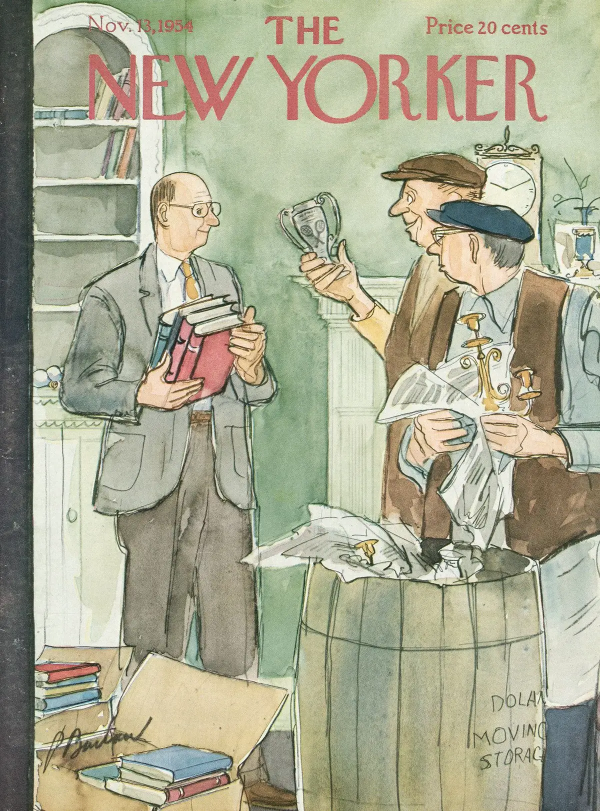 Обложка The New Yorker, 13 ноября 1954, художник Перри Барлоу