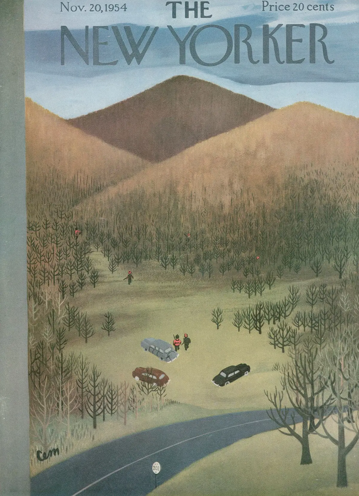 Обложка The New Yorker, 20 ноября 1954, художник Чарльз Мартин