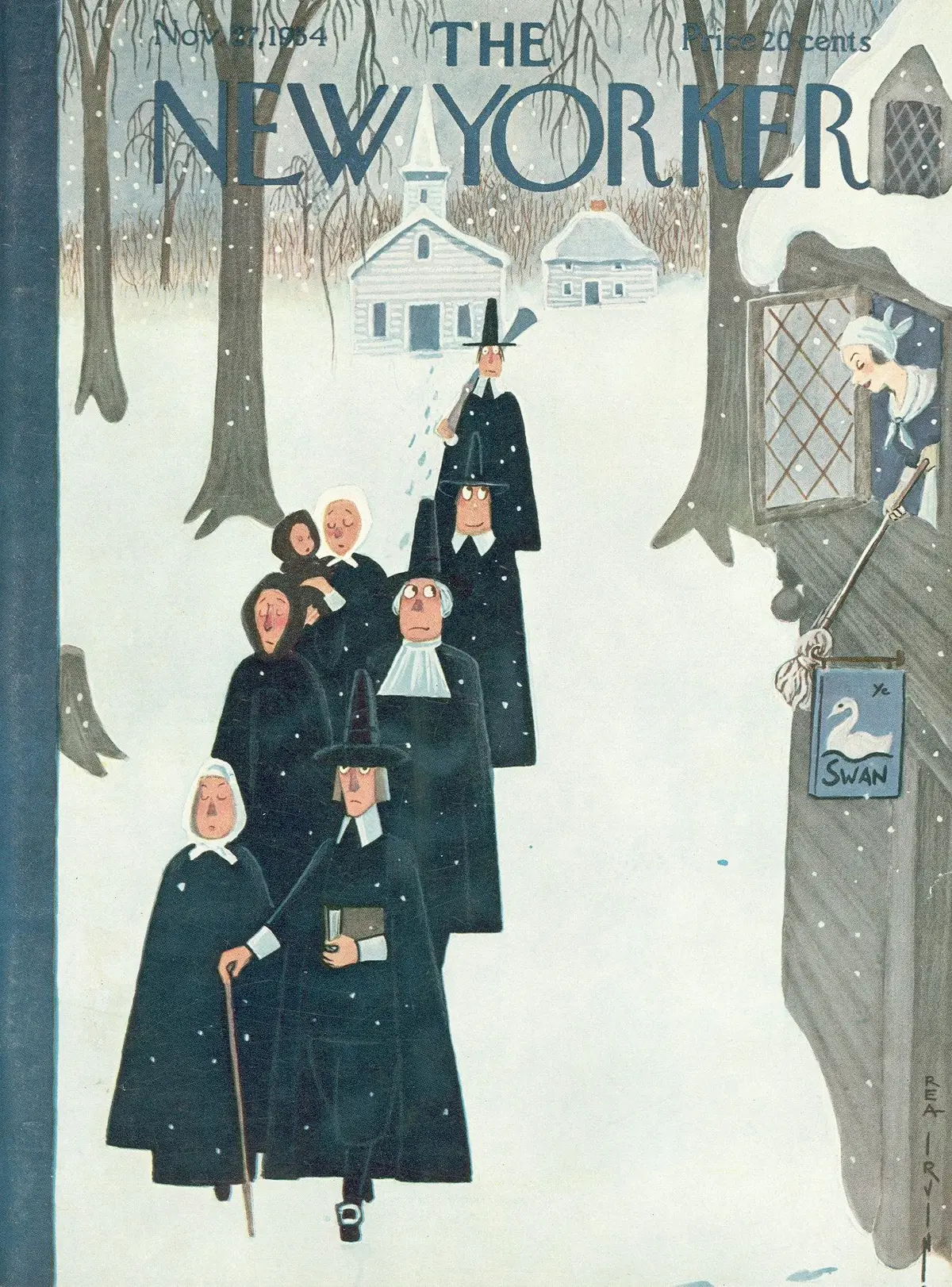 Обложка The New Yorker, 27 ноября 1954, художник Реа Ирвин