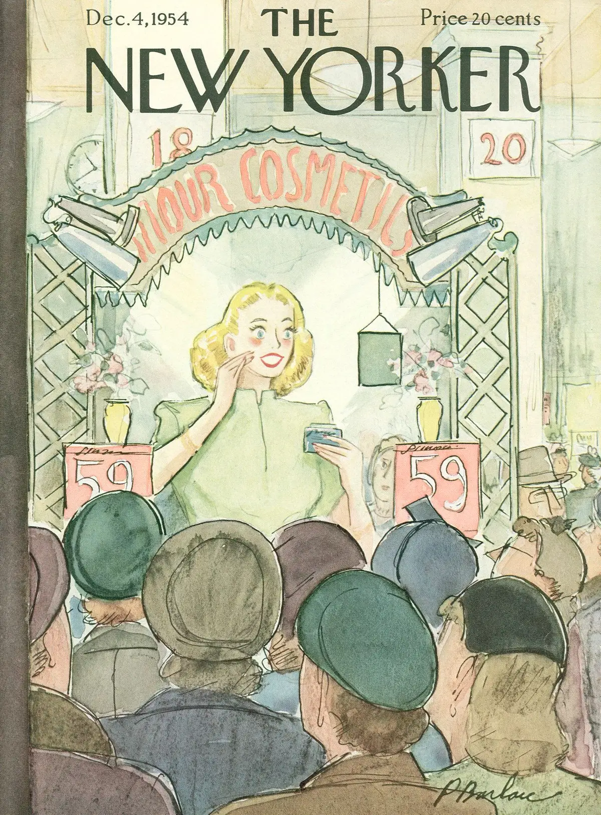 Обложка The New Yorker, 4 декабря 1954, художник Перри Барлоу