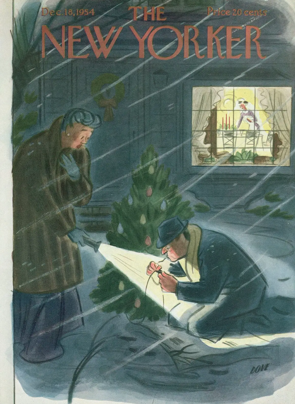 Обложка The New Yorker, 18 декабря 1954, художник Леонард Дав