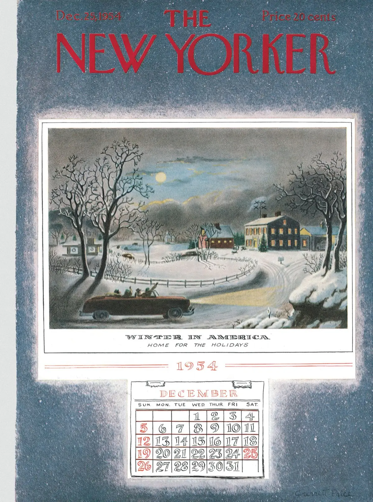 Обложка The New Yorker, 25 декабря 1954, художник Гарретт Прайс