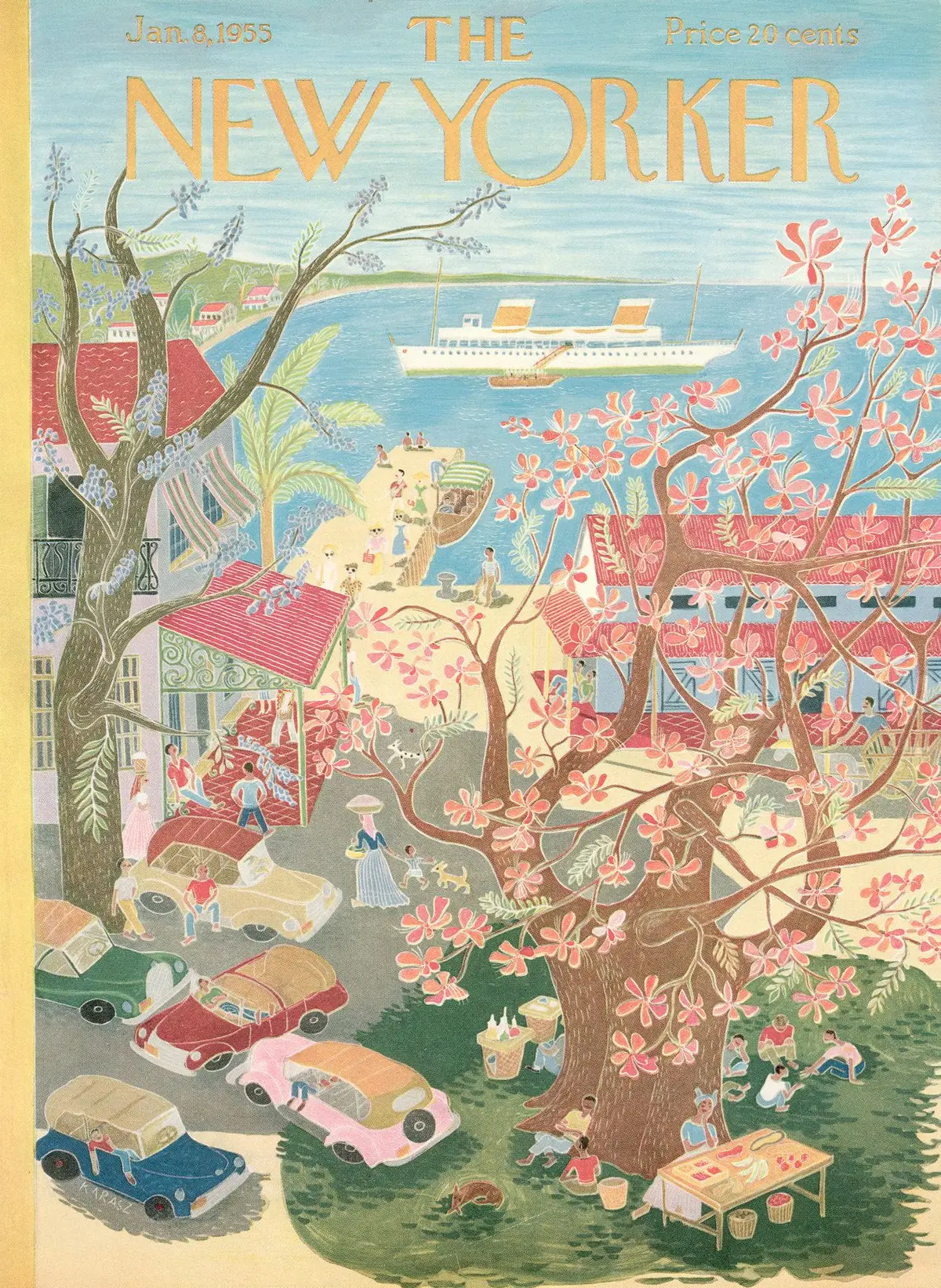 Обложка The New Yorker, 8 января 1955, художник Илонка Карас