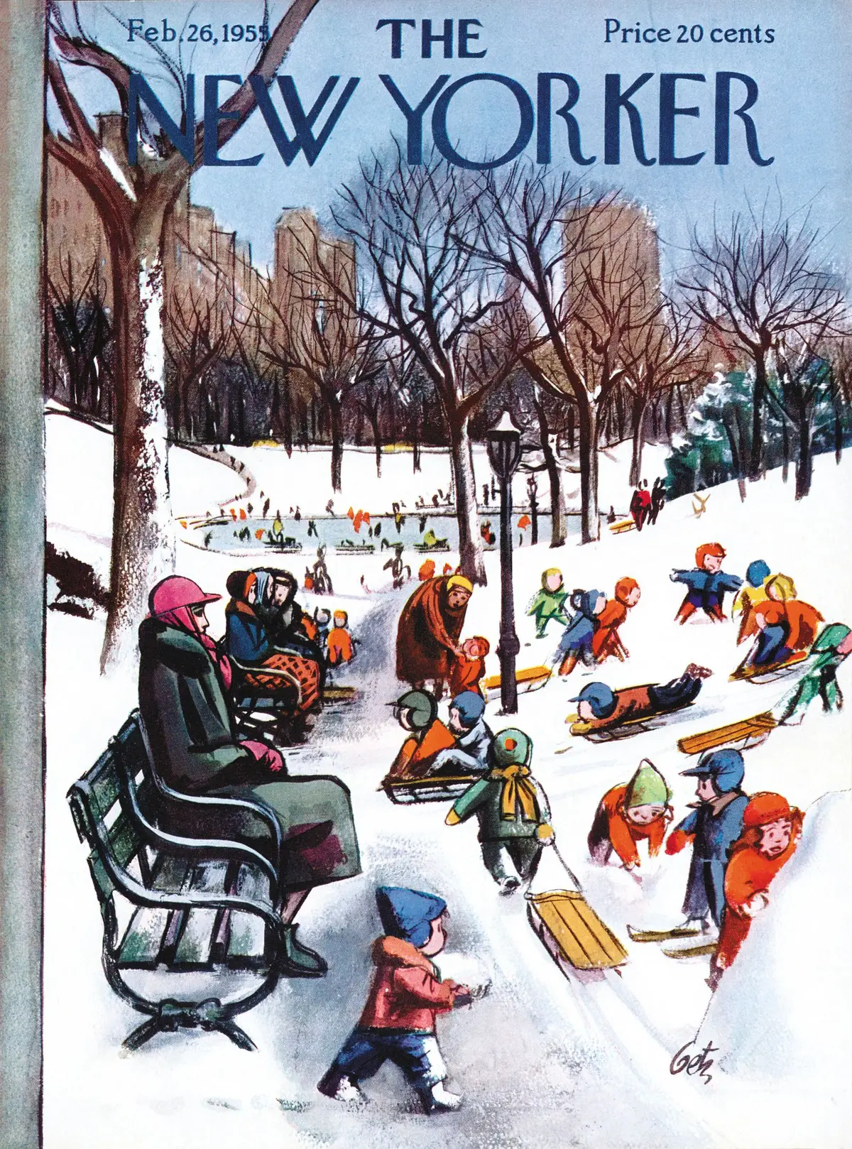 Обложка The New Yorker, 26 февраля 1955, художник Артур Гетц
