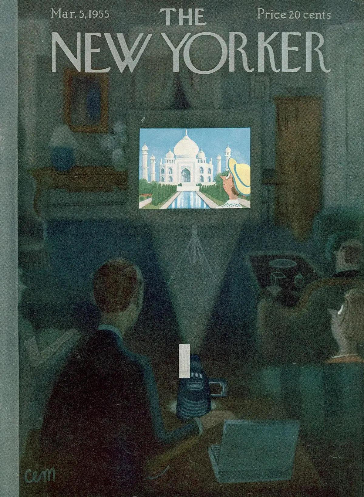 Обложка The New Yorker, 5 марта 1955, художник Чарльз Э. Мартин
