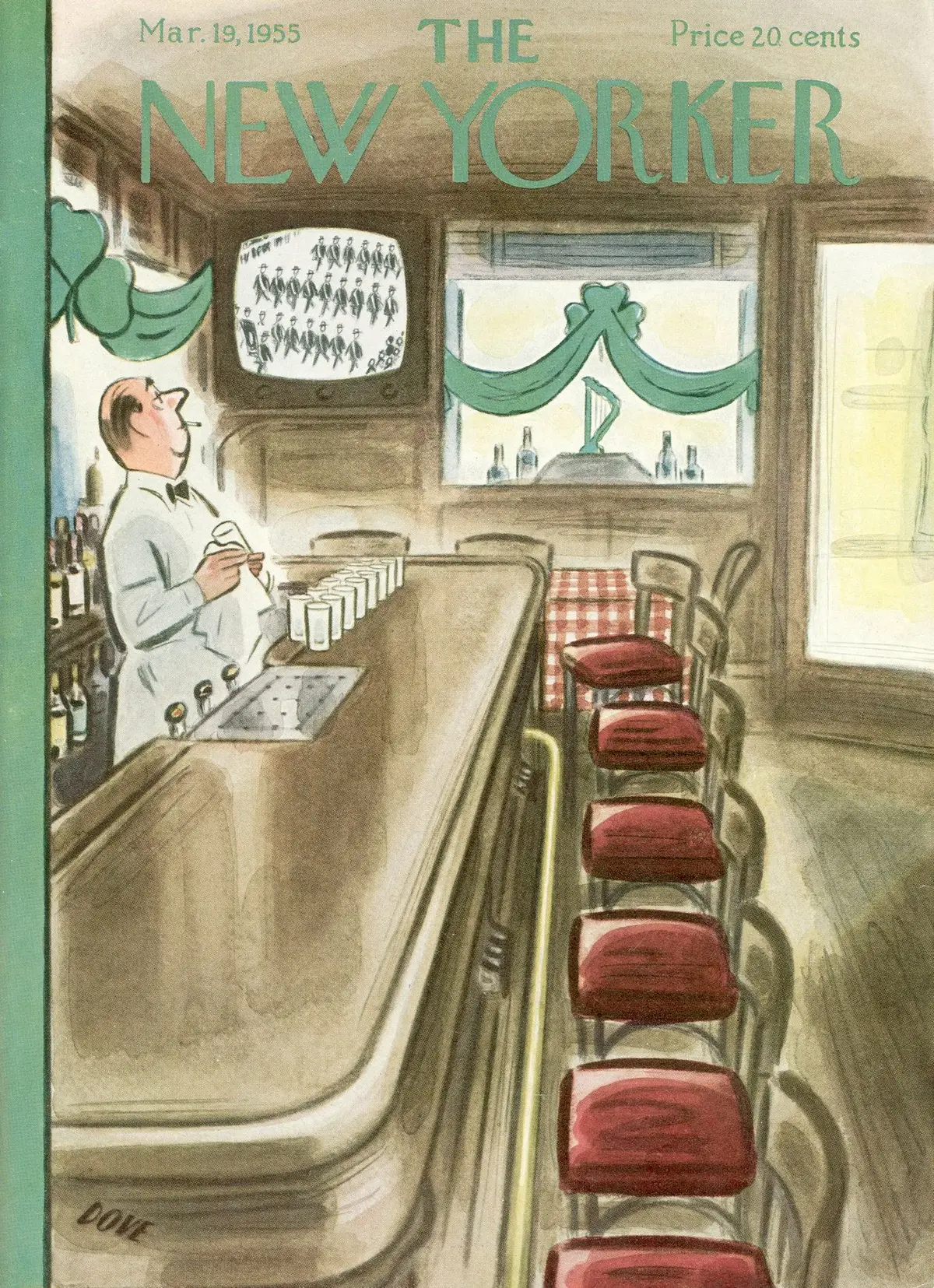 Обложка The New Yorker, 19 марта 1955, художник Леонард Дав
