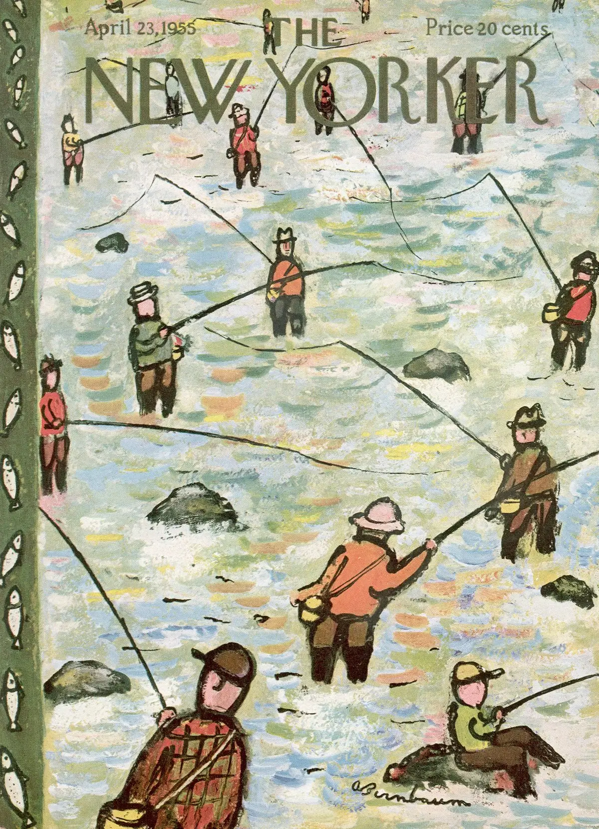 Обложка The New Yorker, 23 апреля 1955, художник Эйб Бирнбаум