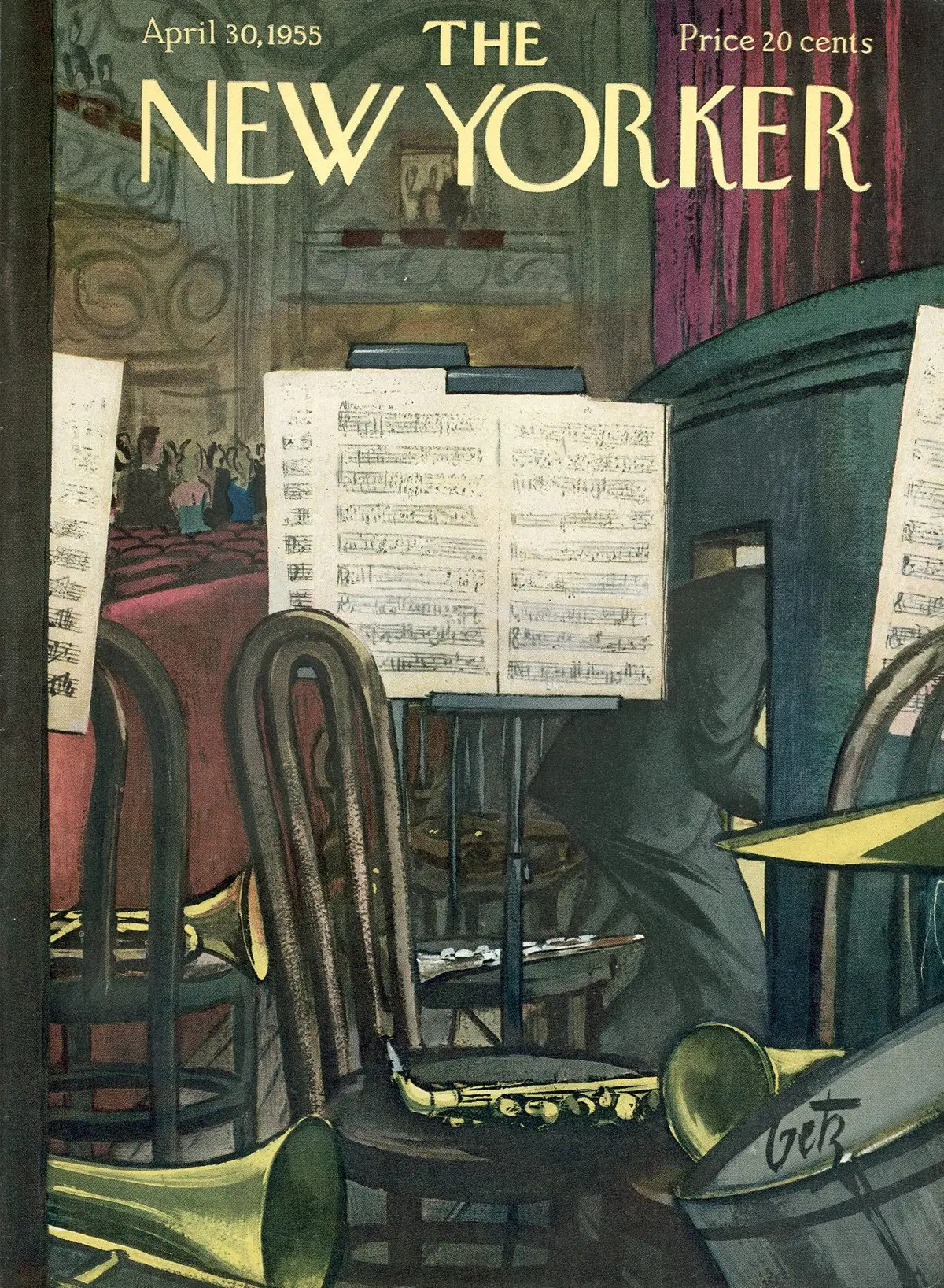 Обложка The New Yorker, 30 апреля 1955, художник Артур Гетц