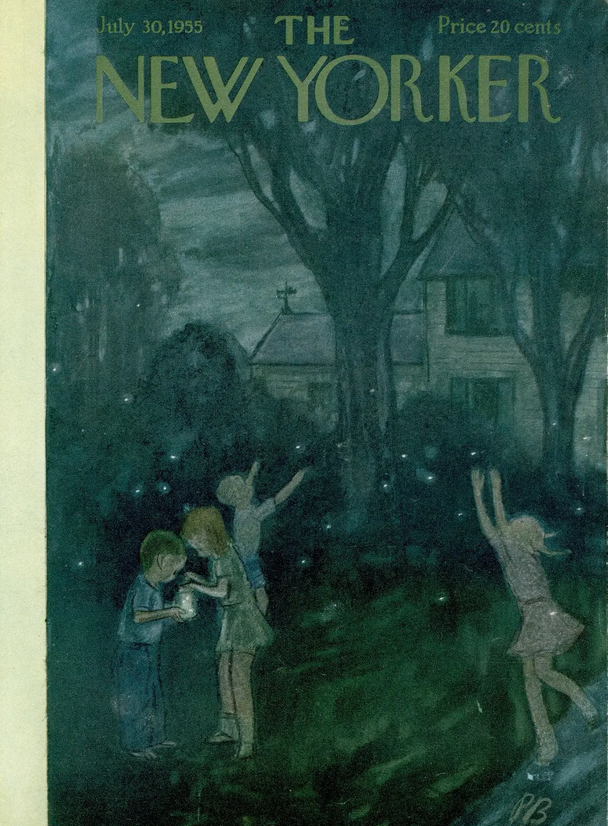 Обложка The New Yorker, 30 июля 1955, художник Перри Барлоу