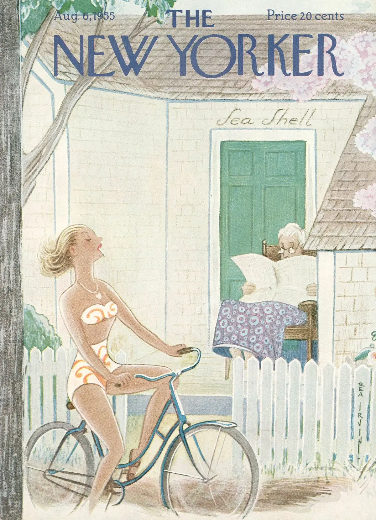 Обложка The New Yorker, 6 августа 1955, художник Реа Ирвин