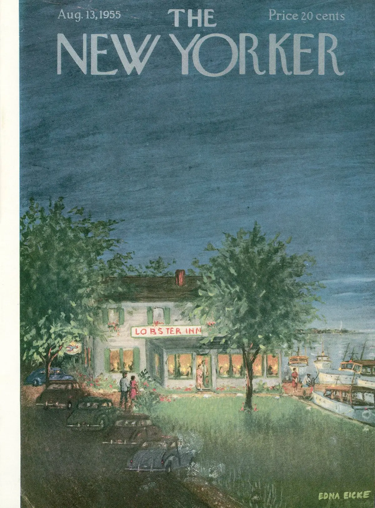Обложка The New Yorker, 13 августа 1955, художник Эдна Айке